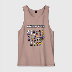 Майка мужская хлопок UNDERTALE, цвет: пыльно-розовый