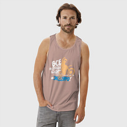 Майка мужская хлопок Все будут ездить на эндуро!, цвет: пыльно-розовый — фото 2