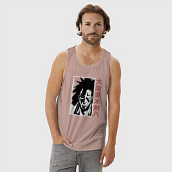 Майка мужская хлопок Кенпачи Зараки, цвет: пыльно-розовый — фото 2