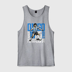 Майка мужская хлопок 10 Diego Maradona, цвет: меланж