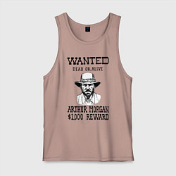 Майка мужская хлопок RED DEAD REDEMPTION, цвет: пыльно-розовый