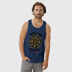 Майка мужская хлопок BOSTON BRUINS NHL, цвет: тёмно-синий — фото 2