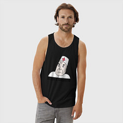 Майка мужская хлопок Беды С Башкой, цвет: черный — фото 2