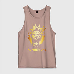 Майка мужская хлопок ЗОЛОТОЙ ЛЕВ, цвет: пыльно-розовый