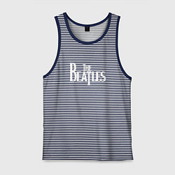 Майка мужская хлопок The Beatles, цвет: синяя тельняшка