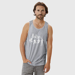 Майка мужская хлопок The Beatles, цвет: меланж — фото 2