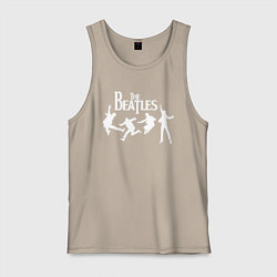 Майка мужская хлопок The Beatles, цвет: миндальный