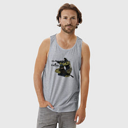 Майка мужская хлопок CS:GO, цвет: меланж — фото 2