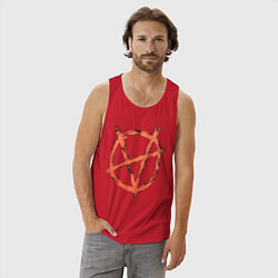 Майка мужская хлопок VETEMENTS 20, цвет: красный — фото 2