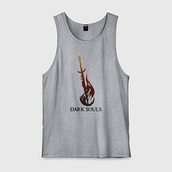 Майка мужская хлопок Dark Souls - Bonfire, цвет: меланж