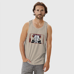 Майка мужская хлопок Магическая Битва, цвет: миндальный — фото 2