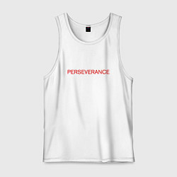 Майка мужская хлопок MARS - Perseverance, цвет: белый