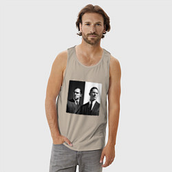 Майка мужская хлопок Tom hardy, цвет: миндальный — фото 2