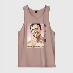 Майка мужская хлопок Gachi, цвет: пыльно-розовый