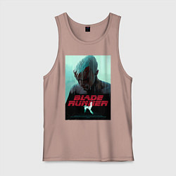 Майка мужская хлопок Слезы в дожде Blade Runner, цвет: пыльно-розовый