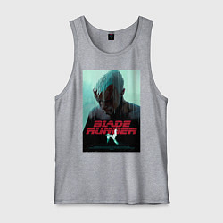 Майка мужская хлопок Слезы в дожде Blade Runner, цвет: меланж