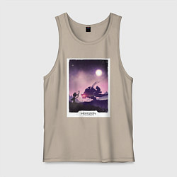 Майка мужская хлопок Horizon fight, цвет: миндальный