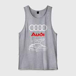 Майка мужская хлопок AUDI TT АУДИ ТТ СПОРТ, цвет: меланж