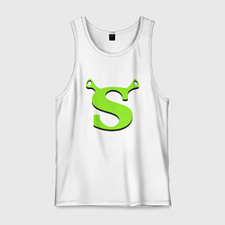 Майка мужская хлопок Shrek: Logo S, цвет: белый