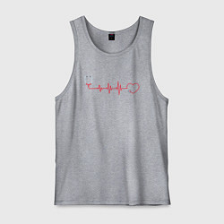 Майка мужская хлопок Медсестра Стетоскоп Z, цвет: меланж