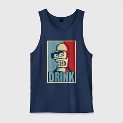 Майка мужская хлопок Bender, цвет: тёмно-синий