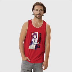 Майка мужская хлопок Bakemonogatari, цвет: красный — фото 2