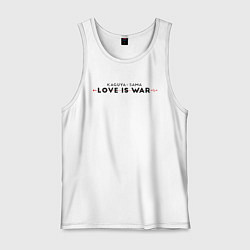 Майка мужская хлопок Kaguya-sama: love is war logo, цвет: белый