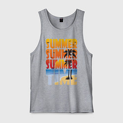 Майка мужская хлопок SUMMER TIME, цвет: меланж