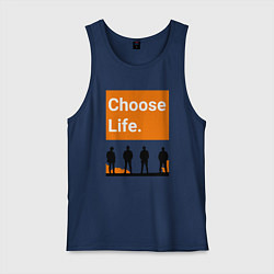 Майка мужская хлопок Choose Life, цвет: тёмно-синий