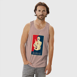 Майка мужская хлопок Begbie, цвет: пыльно-розовый — фото 2