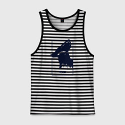 Майка мужская хлопок Love Death And Robots Доброй охоты, цвет: черная тельняшка