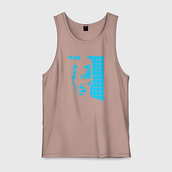 Майка мужская хлопок Love Death And Robots Zima Blue, цвет: пыльно-розовый