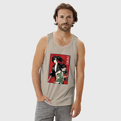 Майка мужская хлопок Дороро Dororo, цвет: миндальный — фото 2