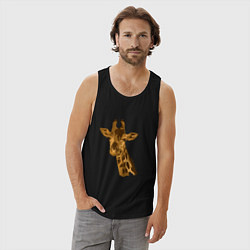 Майка мужская хлопок Жираф Жора, цвет: черный — фото 2