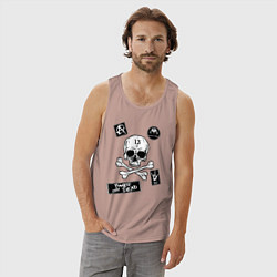 Майка мужская хлопок Как у КНЯZZя Король и Шут, цвет: пыльно-розовый — фото 2