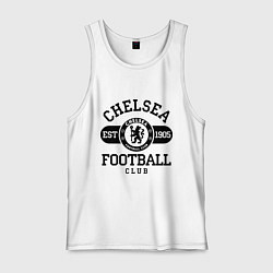 Майка мужская хлопок Chelsea Football Club, цвет: белый