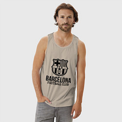 Майка мужская хлопок Barcelona FC, цвет: миндальный — фото 2