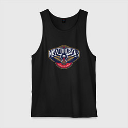 Майка мужская хлопок New orleans PELIKANS, цвет: черный