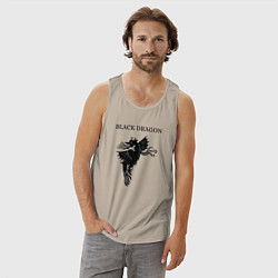 Майка мужская хлопок Дракон, цвет: миндальный — фото 2