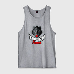 Майка мужская хлопок Tiger Team, цвет: меланж