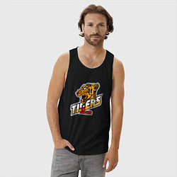 Майка мужская хлопок Team Tigers, цвет: черный — фото 2