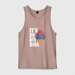 Майка мужская хлопок ДНК - Армения, цвет: пыльно-розовый