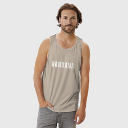 Майка мужская хлопок KIZARU, BIG BABY TAPE, BANDANA, цвет: миндальный — фото 2