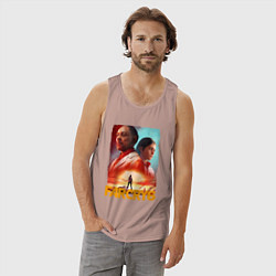 Майка мужская хлопок FAR CRY 6 ФАР КРАЙ 6 ПОСТЕР, цвет: пыльно-розовый — фото 2