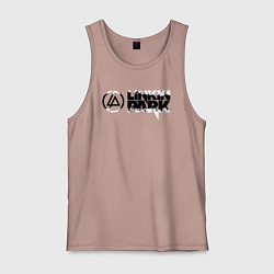 Мужская майка Линкин Парк Лого ЧБ Рок Linkin Park