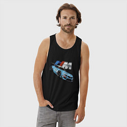 Майка мужская хлопок BMW M Performance Motorsport, цвет: черный — фото 2