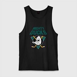 Майка мужская хлопок Анахайм Дакс, Mighty Ducks, цвет: черный