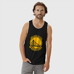 Майка мужская хлопок Golden state Warriors NBA, цвет: черный — фото 2