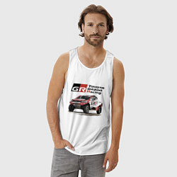 Майка мужская хлопок Toyota Gazoo Racing Team, Finland Motorsport, цвет: белый — фото 2