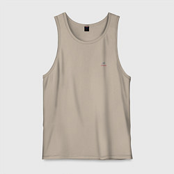 Майка мужская хлопок CITROEN LOGO спина, цвет: миндальный